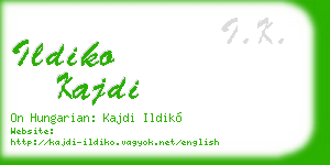 ildiko kajdi business card
