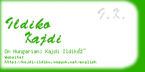 ildiko kajdi business card